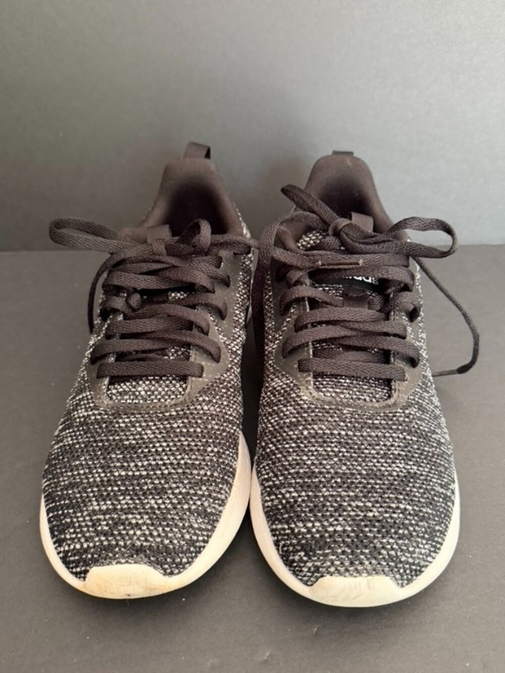 Adidas Puremotion Running Sneakers Black White Knit Size 3Y